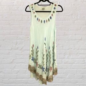 •2/$35• Light Blue Floral Boho Sheer Sun Dress or Beach Coverup